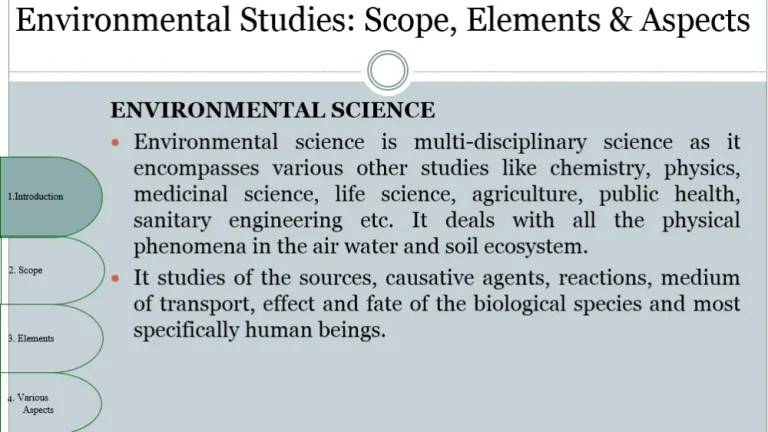 Environmental Studies | Scope, Aspects, Elements, & Types-PPTs