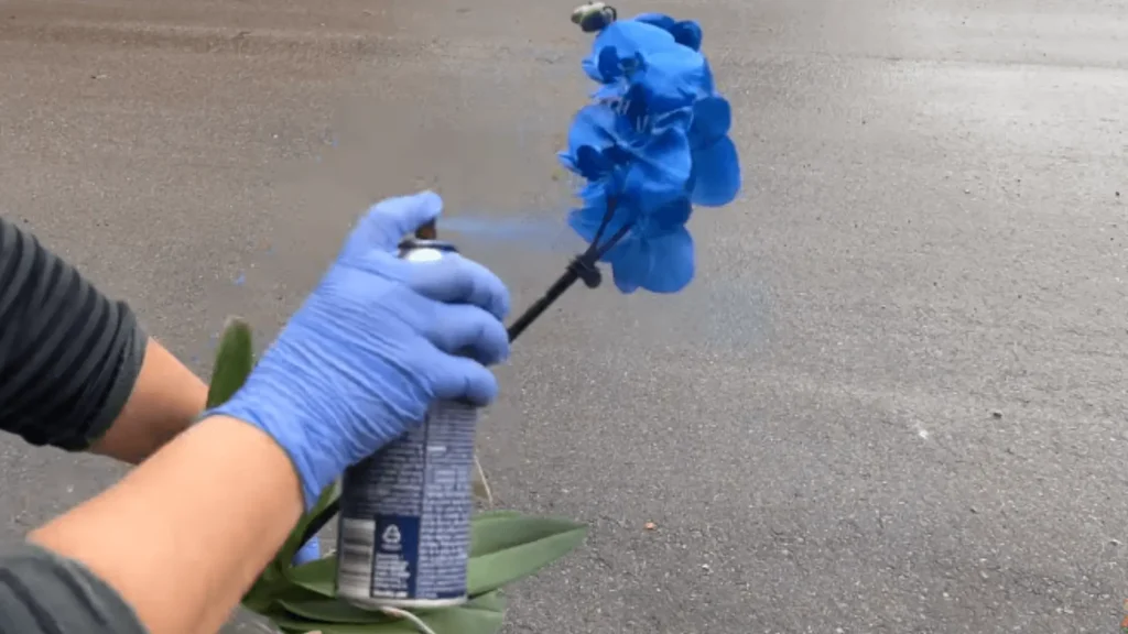 Artificial Blue Orchids with Dye